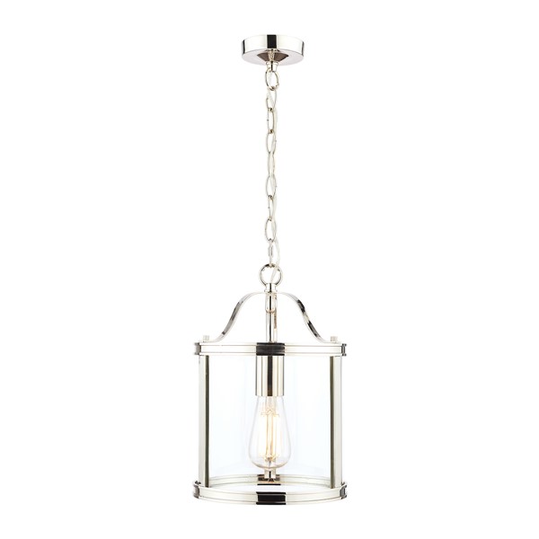 (image for) Laura Ashley Lanton 6 Light Semi-Flush Matt Antique Brass and Ribbed Glass